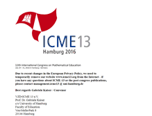 Tablet Screenshot of icme13.org